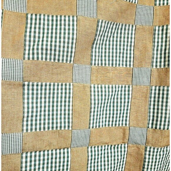 COPY - Quilted Sewn Patchwork Plaids Checker Canvas Fabric  54" W x 5 yards lot - Picture 2 of 12
